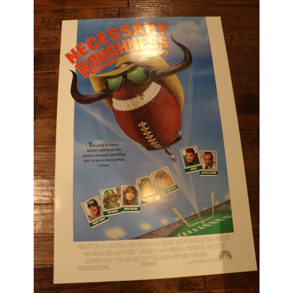 VINTAGE 1991 Necessary Roughness Original Movie Poster 27x41" Rolled